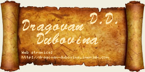 Dragovan Dubovina vizit kartica